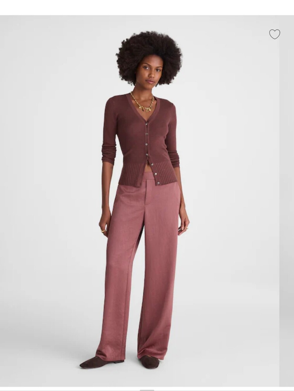 Madewell The Easy Pull-On Pant in Satin Burnt Soil